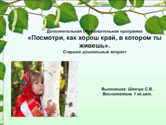 Презентация программы доп.образования. рабочая программа (старшая, подготовительная группа)