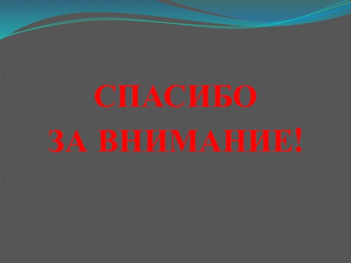 СПАСИБО ЗА ВНИМАНИЕ!