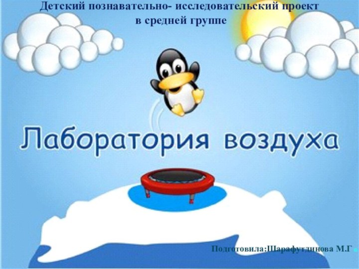 Подготовила:Шарафутдинова М.Г.Детский познавательно- исследовательский проект в средней группеДекабрь-Февраль 2013-2014 год