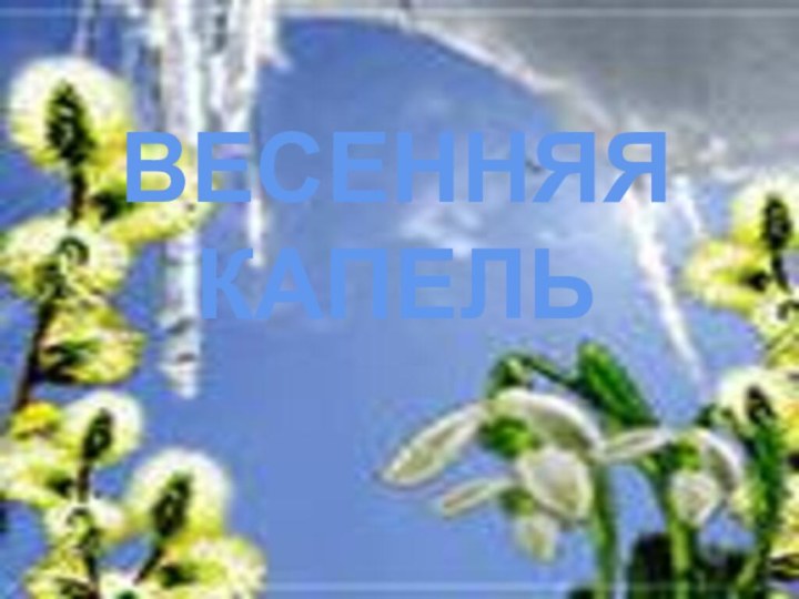 ВЕСЕННЯЯ КАПЕЛЬ