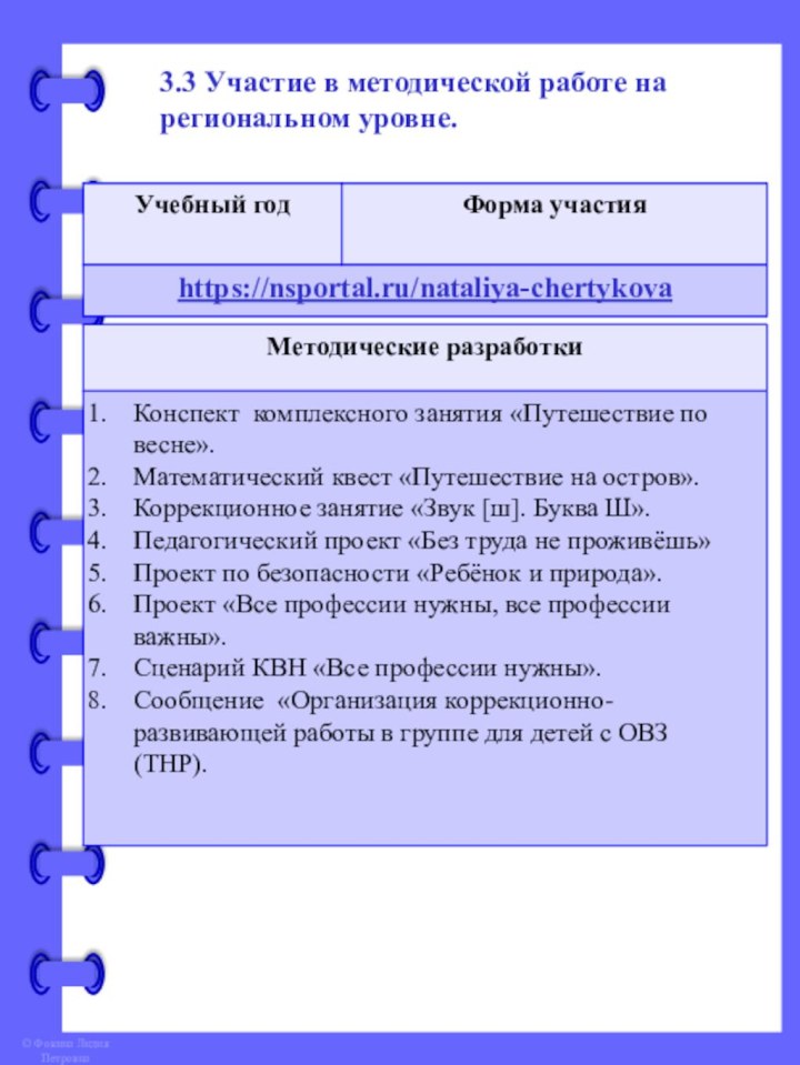 3.3 Участие в методической работе на региональном уровне.