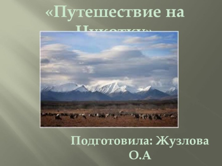 «Путешествие на Чукотку»Подготовила: Жузлова О.А