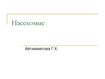 Презентация Насекомые презентация к уроку по окружающему миру (младшая группа)