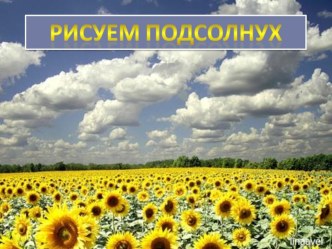 Презентация Подсолнухи презентация к уроку по изобразительному искусству (изо, 3 класс)