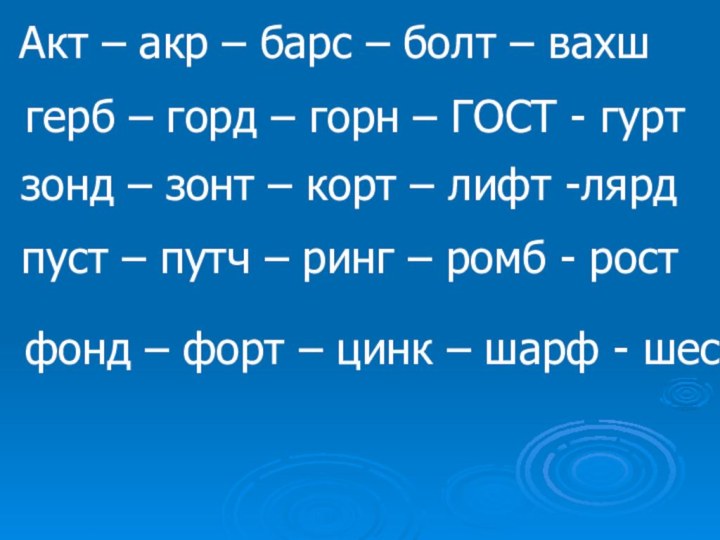 Акт – акр – барс – болт – вахш герб – горд