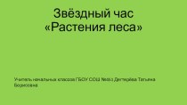 Методическая разработка Звездный час - Растения леса. методическая разработка по окружающему миру