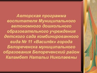 Авторская программа . презентация к уроку по теме
