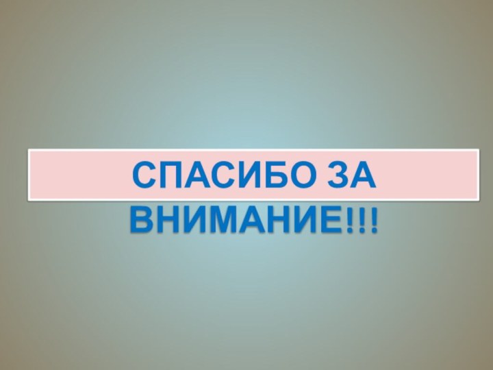 Спасибо за внимание!!!