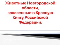 Животные Новгородской области, занесенные в Красную Книгу Российской Федерации. презентация к уроку по окружающему миру (1, 2, 3, 4 класс)