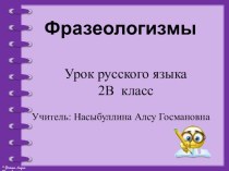 Конспект урока русского языка во 2 классе по теме Фразеологизмы. Наблюдение за использованием в речи УМК Школа 21 века план-конспект урока по русскому языку (2 класс)