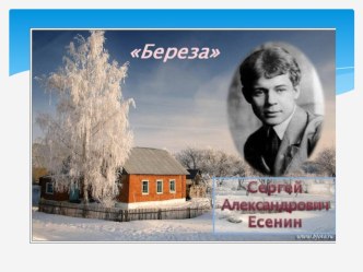 Презентация к уроку литературного чтения во 2 классе. С.А.Есенин Берёза. материал по чтению (2 класс)