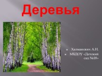 презентация Деревья презентация к уроку по окружающему миру (старшая группа)