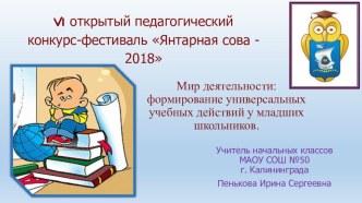 Янтарная сова - 2018 учебно-методический материал (2 класс)