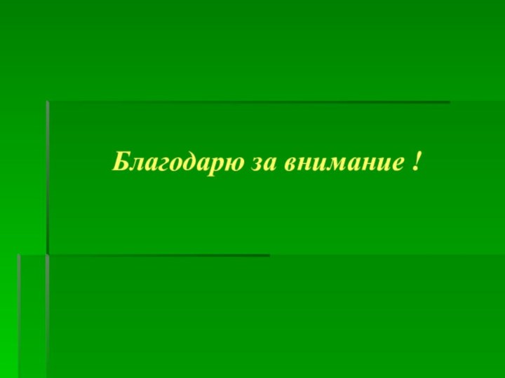 Благодарю за внимание !