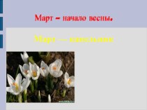 Презентация к уроку Апрель - водолей презентация к уроку по окружающему миру (1 класс)