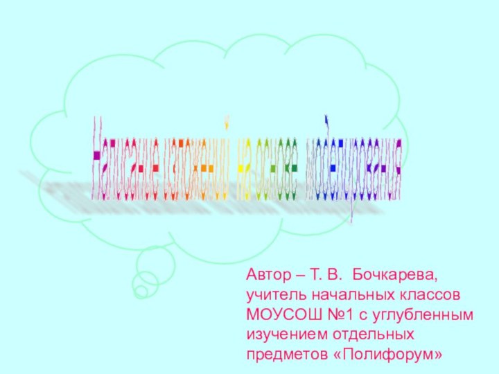 Написание изложений на основе моделирования Автор – Т. В. Бочкарева, учитель начальных