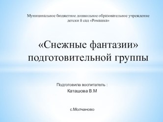 Снежные фантазии презентация к занятию (подготовительная группа)