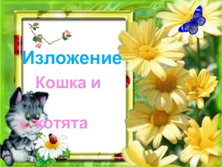 ИзложениеКошка и     котята