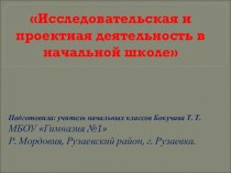 Исследовательская и проектная деятельность в начальной школе занимательные факты