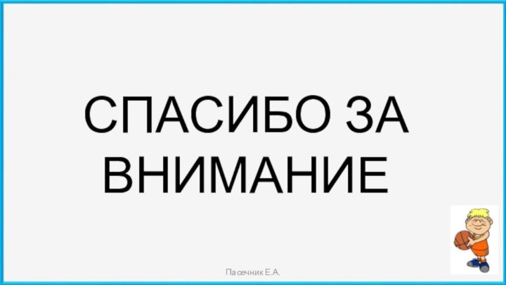 СПАСИБО ЗА ВНИМАНИЕПасечник Е.А.