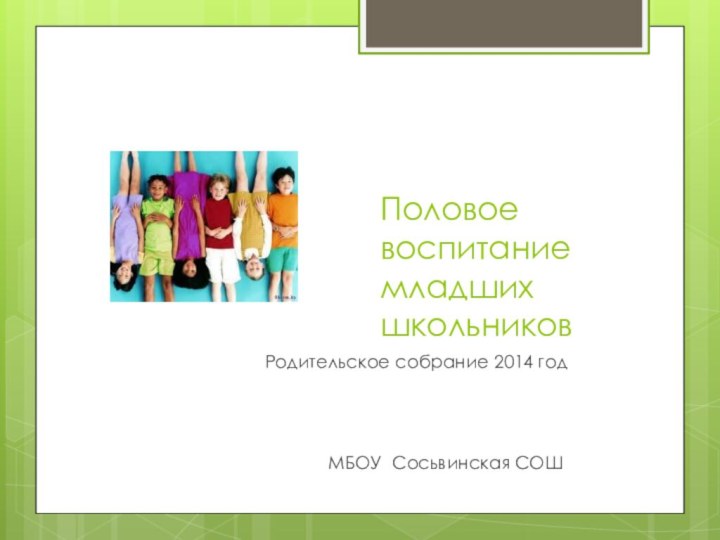 Половое воспитание младших школьниковРодительское собрание 2014 годМБОУ Сосьвинская СОШ