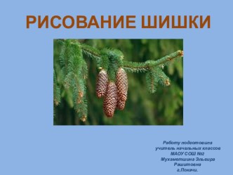 Урок изобразительного искусства в 1 классе. Ветка ели. презентация к уроку по изобразительному искусству (изо, 1 класс) по теме