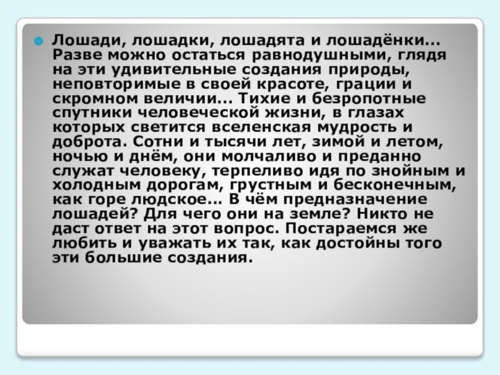 Лошади, лошадки, лошадята и лошадёнки... Разве можно остаться равнодушными, глядя на эти