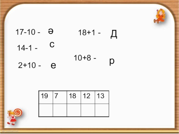 117-10 -14-1 -2+10 -18+1 - 10+8 - әсеДр