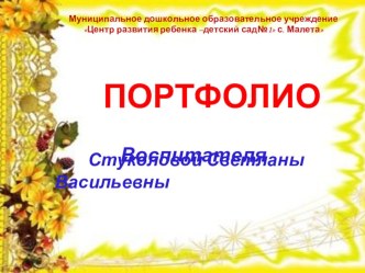 Портфолио Стуколовой Светланы Васильевны презентация