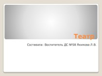 Презентация Театр презентация к занятию по окружающему миру (подготовительная группа) по теме