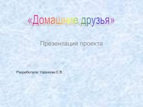 Домашние друзья презентация к занятию (развитие речи, младшая группа)