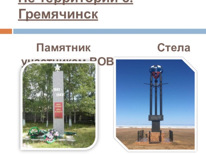 Не территории с. Гремячинск     Памятник
