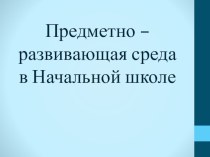 ПК 4.2 Предметно-развивающая среда учебного кабинета начальных классов. презентация к уроку (2 класс) по теме