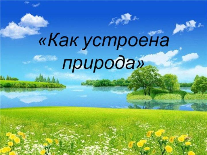 «Как устроена природа»