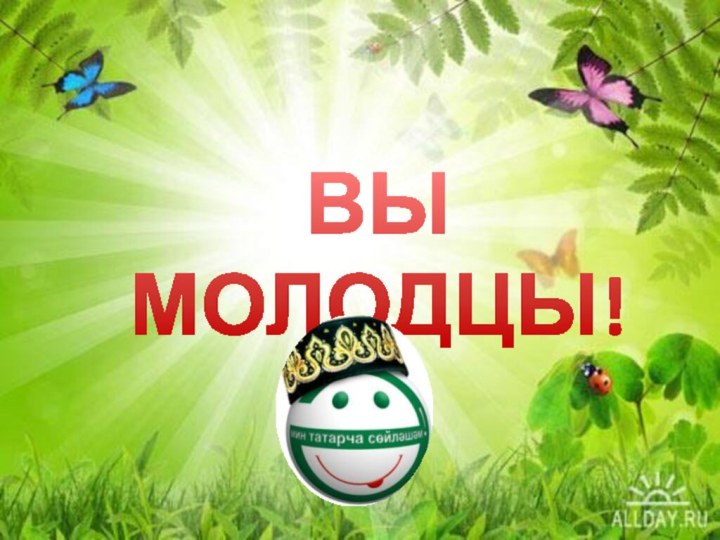 ВЫ  МОЛОДЦЫ!