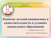 Развитие детской инициативы в контексте ФГОС ДО презентация