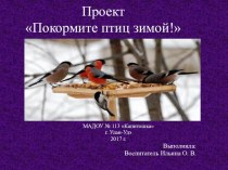 Проект Покормите птиц зимой презентация к уроку по окружающему миру (средняя группа)