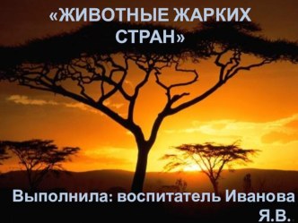 Животные жарких стран. учебно-методическое пособие по окружающему миру (старшая группа) по теме