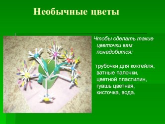 Необычные цветы презентация к занятию (младшая группа) по теме
