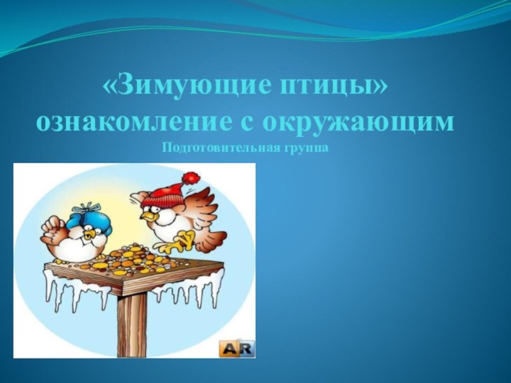 «Зимующие птицы»  ознакомление с окружающим Подготовительная группа