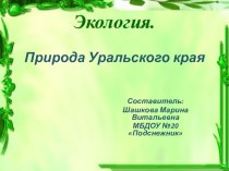 Природа Урала презентация к уроку (старшая группа)