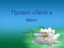 Проект по безопасности Лето и мы проект (старшая группа)