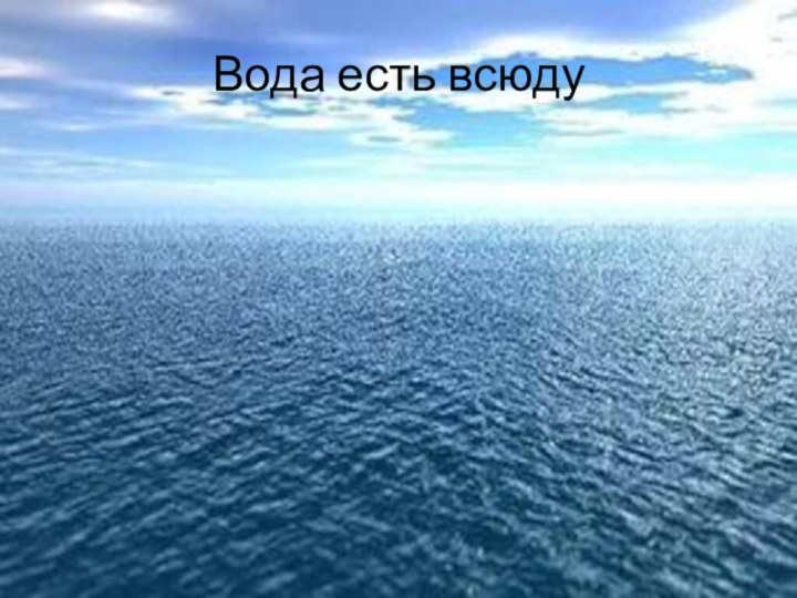 Вода есть всюду