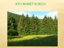 Презентация Кто живет в лесу. 1 младшая группа презентация к уроку по окружающему миру (младшая группа)