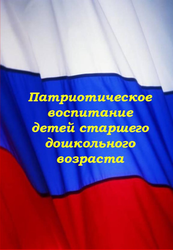 Патриотическое воспитание  детей старшего  дошкольного возраста