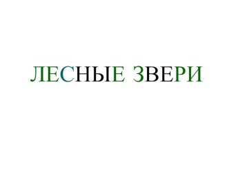 Лесные звери