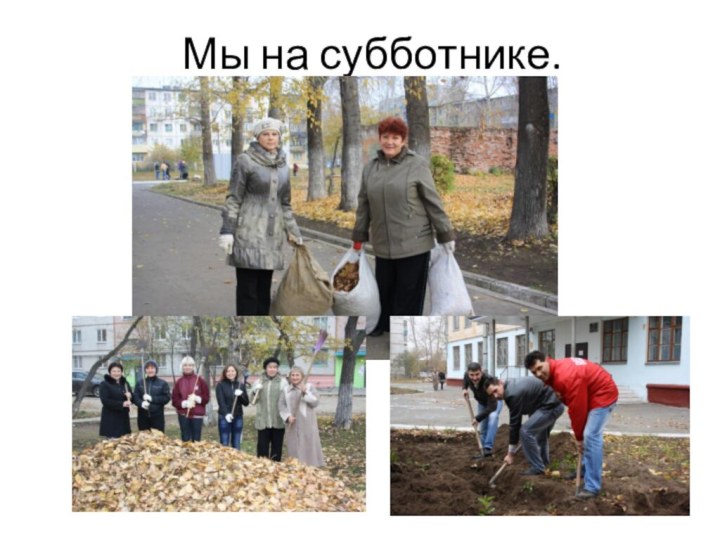 Мы на субботнике.