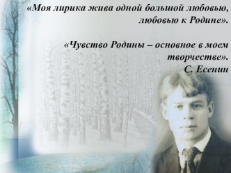 Конспект урока С.А. Есенин. Стихи о Родине (отрывки); Я покинул родимый дом…, 3 класс план-конспект урока по чтению (3 класс)