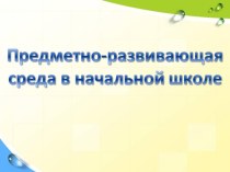 ПК 4.2. Предметно-развивающая среда учебного кабинета начальных классов презентация к уроку по теме