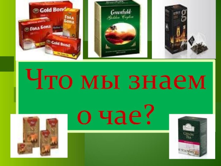 Что мы знаем о чае?